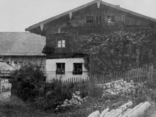 Historische Bild eines bayrischen Bauernhofes